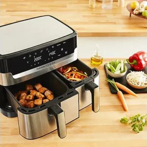 Freidora de aire – Moulinex Dual Fry & Grill EZ905D, Cocinado Dual, 2700 W