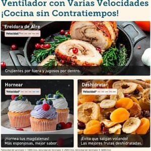 Freidora de aire – Cosori Turbo Blaze Chef Edition, 1725 W, 6 l, Hasta 230 °C