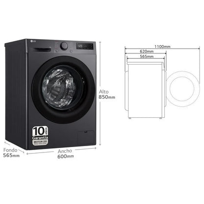 LG F4WR5009A6M Lavadora de Carga Frontal 9Kg A Negra