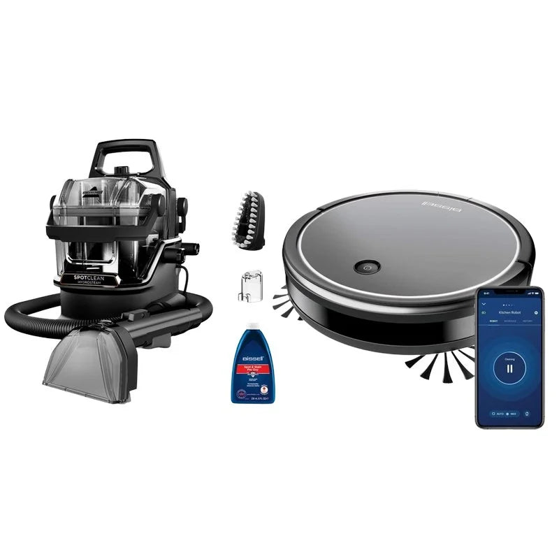 Bissell SpotClean HydroSteam Select Aspirador Quitamanchas 1000W + CleanView Connect Robot Aspirador
