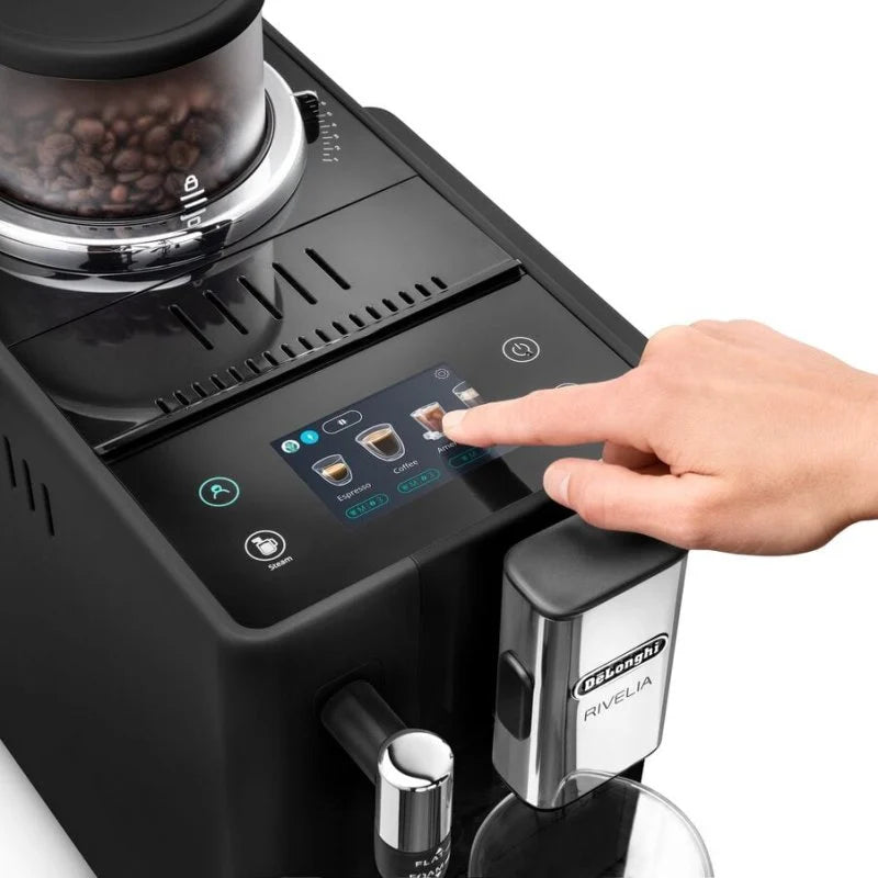 DeLonghi Rivelia Cafetera Superautomática con Molinillo 19 Bares Negra