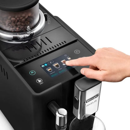 DeLonghi Rivelia Cafetera Superautomática con Molinillo 19 Bares Negra