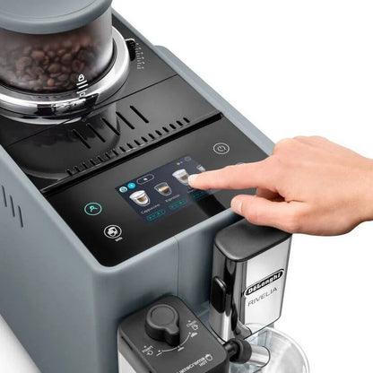 DeLonghi Rivelia Cafetera Superautomática con Molinillo 19 Bares Gris