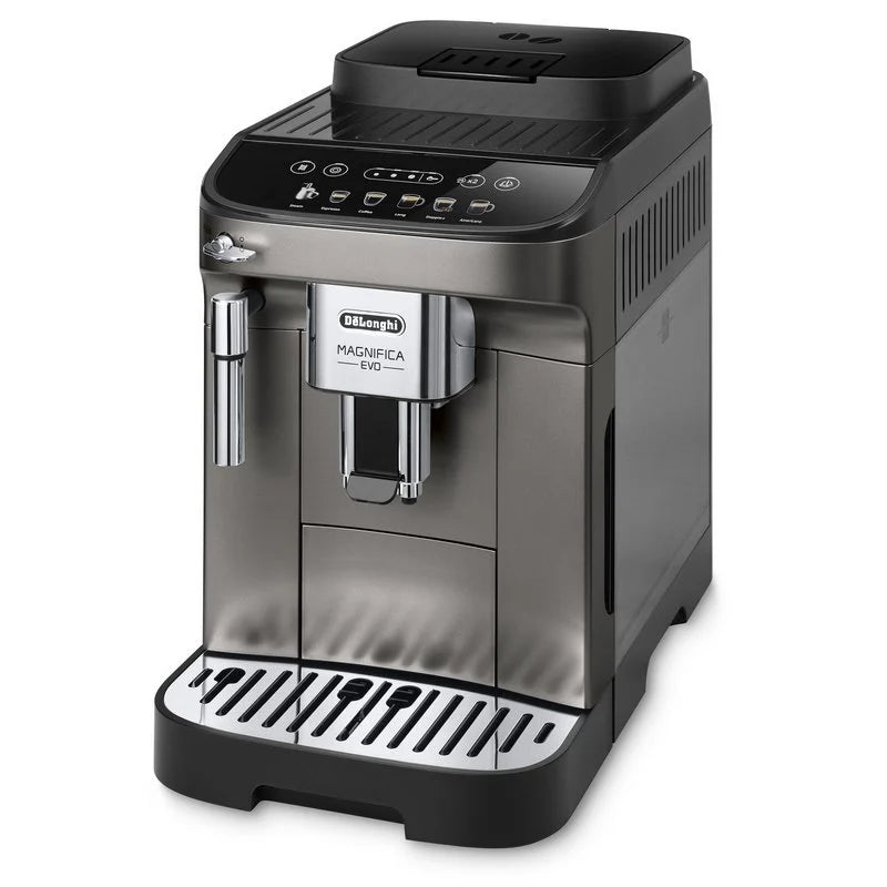 DeLonghi Magnifica Evo Cafetera Superautomática con Molinillo 15 Bares Titanio/Negro