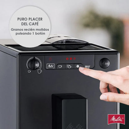 Melitta SOLO E950-222 Cafetera Superautomática Compacta con Molinillo Integrado 15 Bares Negra