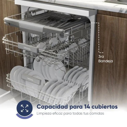 Origial Load&Chill Prestige Lavavajillas Capacidad 14 Cubiertos C Inox 3 Bandejas