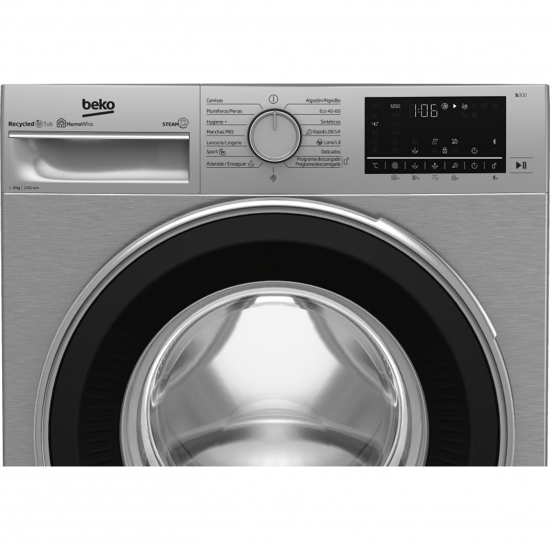 Beko B3WFT58220X Lavadora de Carga Frontal 8Kg C Acero Inoxidable