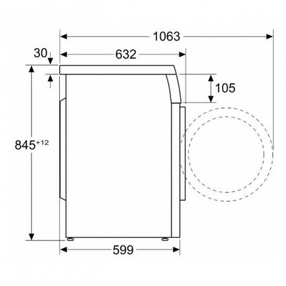 Bosch WUU28T0XES Lavadora Carga Frontal 9Kg A Acero Inoxidable