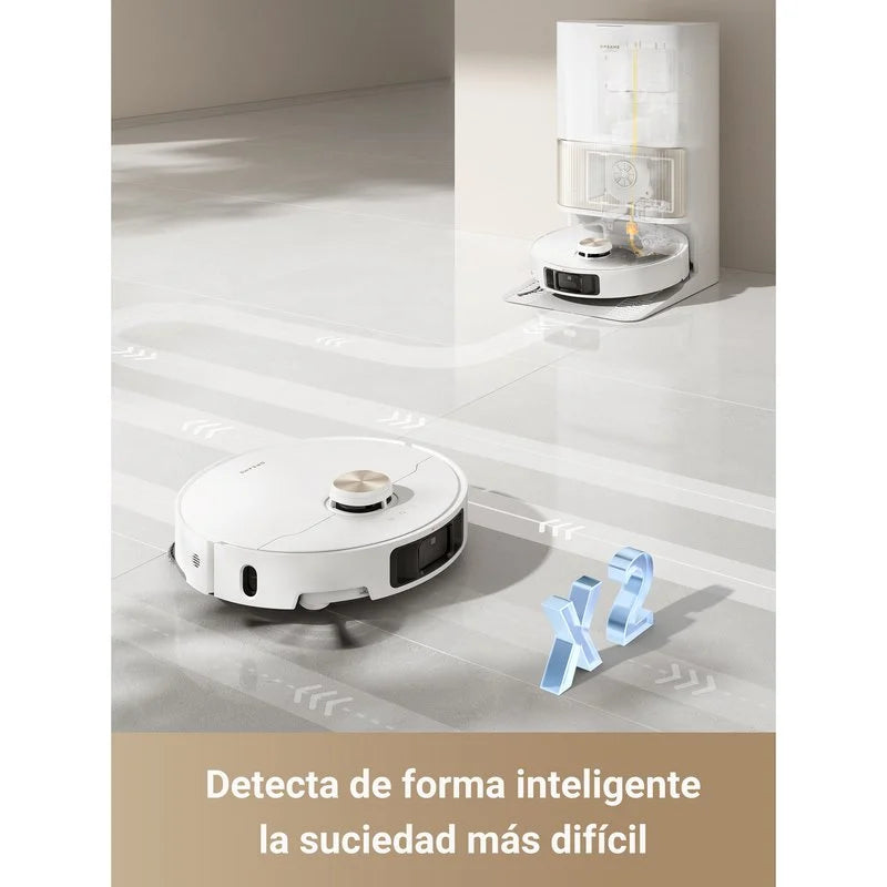 Dreame L40 Ultra Robot Aspirador y Friegasuelos con Vaciado Automático Blanco/Dorado