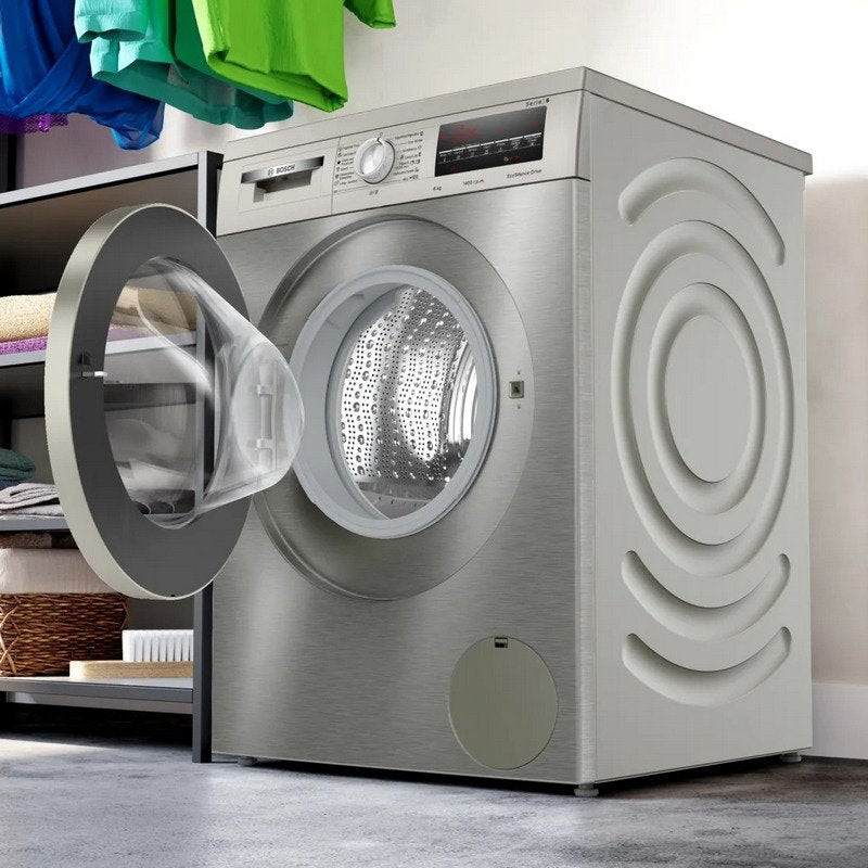 Bosch Lavadora Carga Frontal 8Kg A Acero Inoxidable