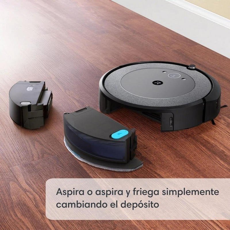 iRobot Roomba Combo i5+ Robot Aspirador Friegasuelos con Base de Autovaciado + Pack 3 Bolsas