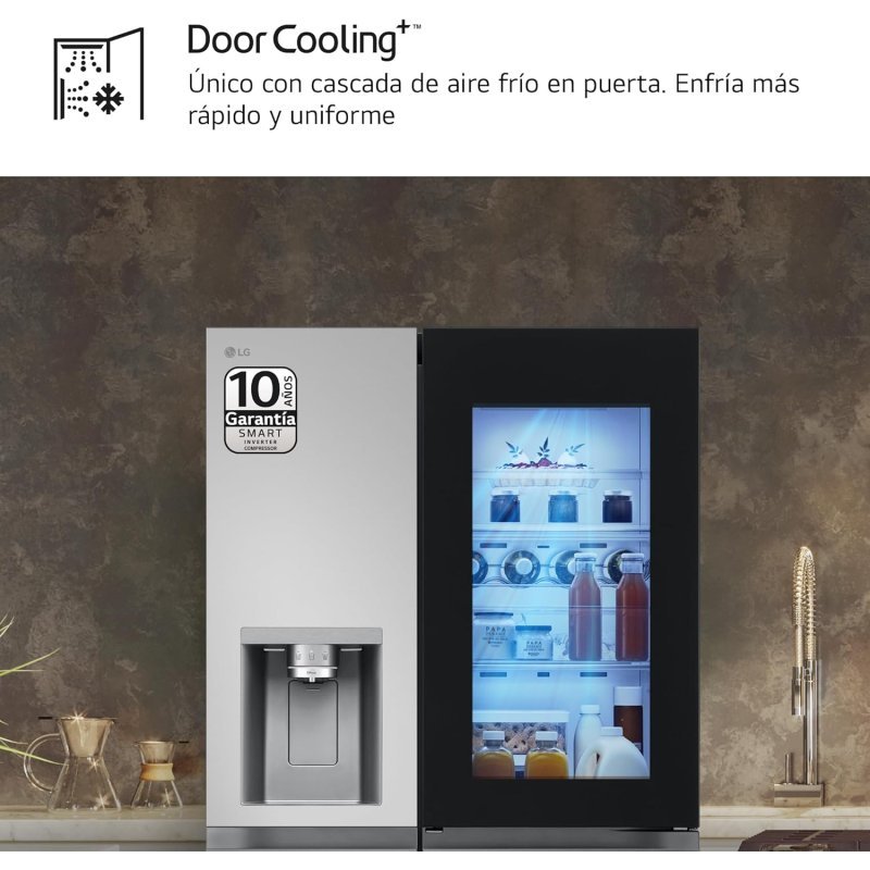 LG GSXE80PYBD.APYQEUR Frigorífico Side By side Serie 800 con Instaview Door-In-Door 628L Inox D
