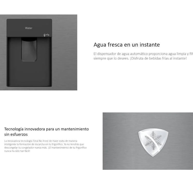 Haier HSR3918EWPG Frigorífico Americano E Inox