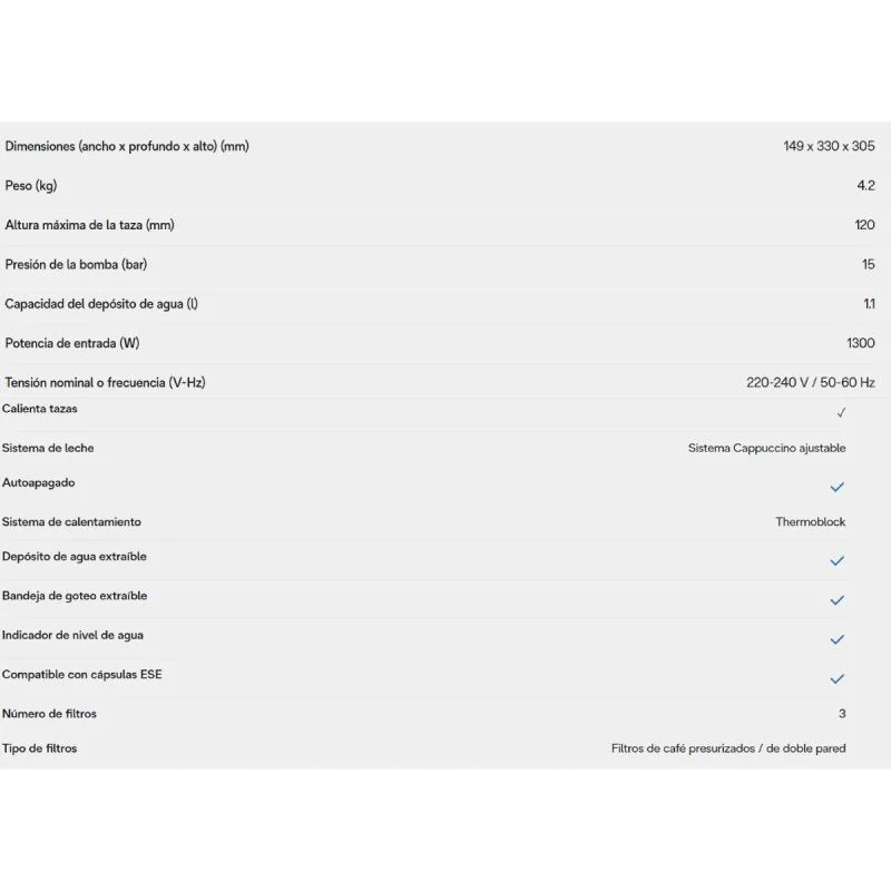 DeLonghi Dedica EC685.W Cafetera de Espresso Blanca