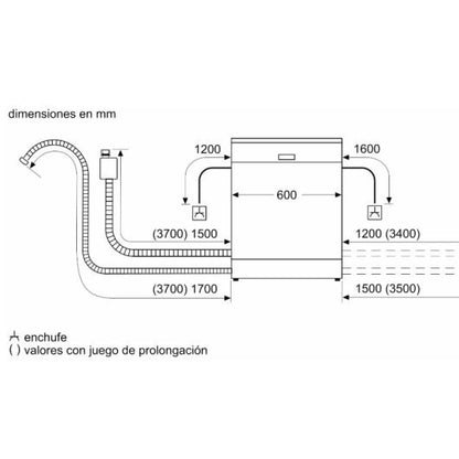 Bosch Serie 2 SMS25AW05E Lavavajillas Capacidad 12 Cubiertos E
