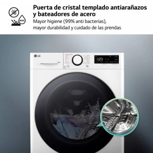 LG Serie 600 Lavadora Carga Frontal 10Kg A Blanca