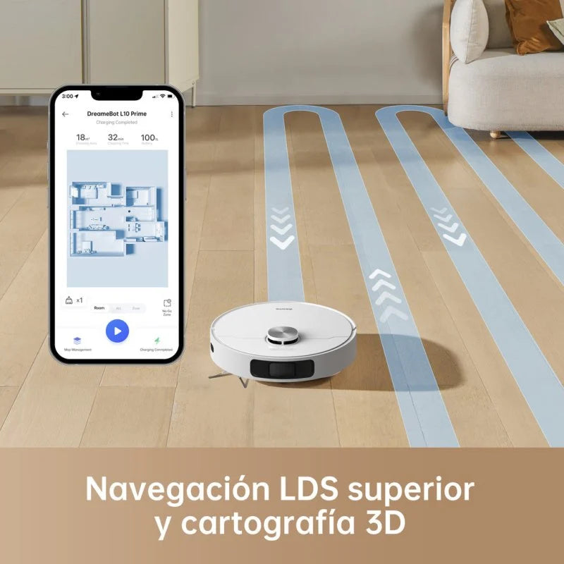 Dreame L10 Prime Robot Aspirador con Base de Autovaciado Blanco