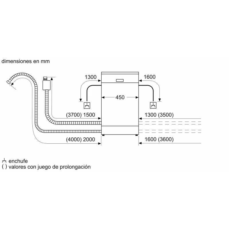 Balay 3VN4030IA Lavavajillas Capacidad 10 Cubiertos E Acero Inoxidable