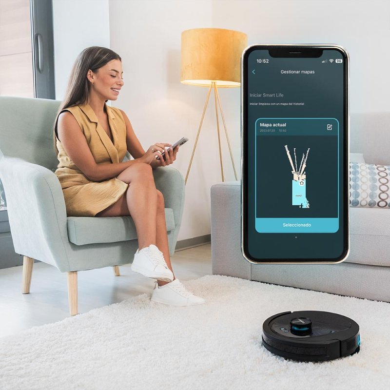 Cecotec Conga 7490 Ultimate Genesis Robot Aspirador y Friegasuelos WiFi