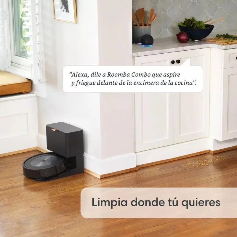 iRobot Roomba j5 Robot Aspirador y Friegasuelos + Estación de Vaciado Automático Clean Base