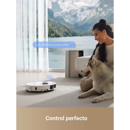 Dreame L40 Ultra Robot Aspirador y Friegasuelos con Vaciado Automático Blanco/Dorado