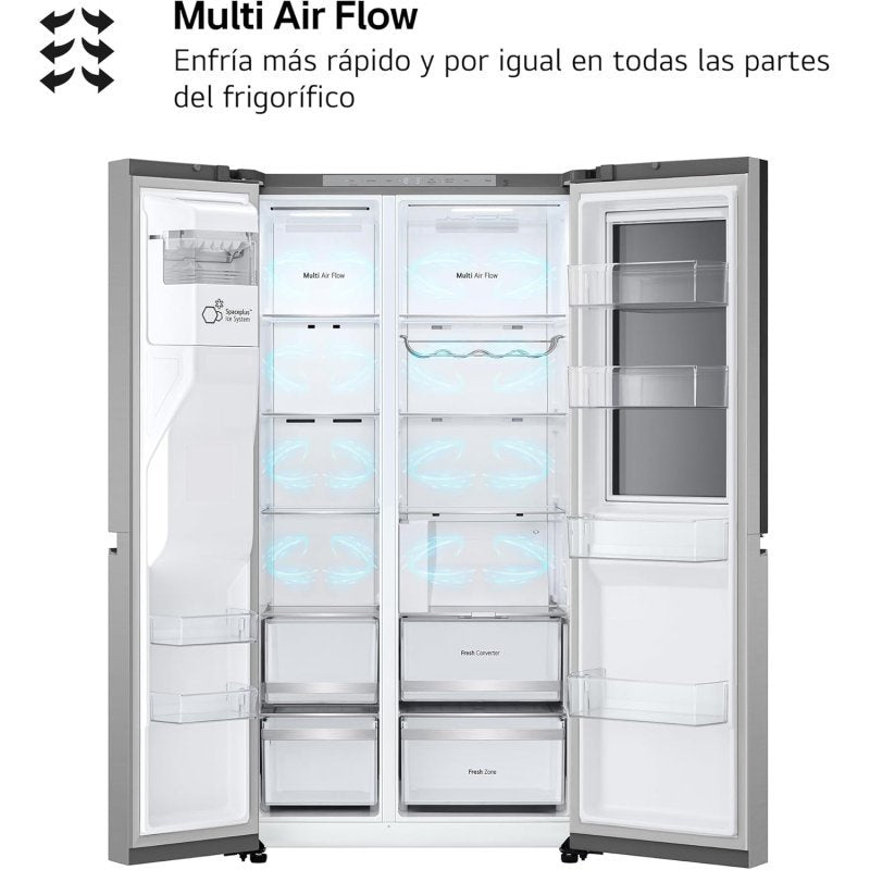 LG GSXE80PYBD.APYQEUR Frigorífico Side By side Serie 800 con Instaview Door-In-Door 628L Inox D