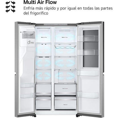 LG GSXE80PYBD.APYQEUR Frigorífico Side By side Serie 800 con Instaview Door-In-Door 628L Inox D