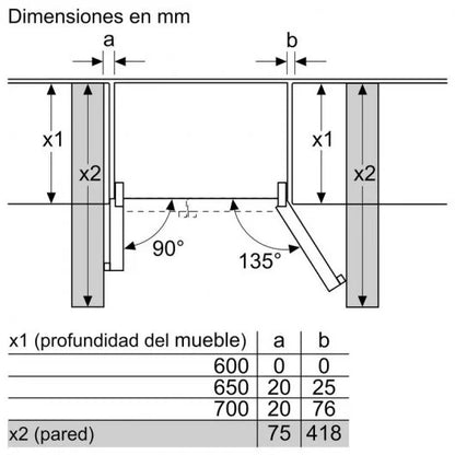 Balay 3FAF494XE Frigorífico Americano F Acero Inoxidable