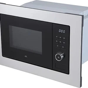 Microondas integrable – OK OMWG 2022-31 BI DM, 800 W, 5 niveles de potencia, 20 l, Con Grill, Gris y Negro