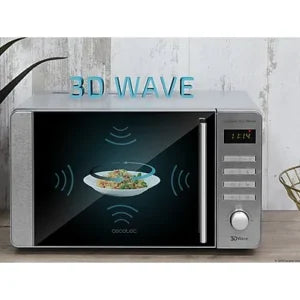 Microondas con grill – Cecotec ProClean 5120 Mirror, 700W, 5 niveles, Inicio automático, 20 l, Inox