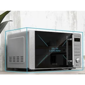 Microondas con grill – Cecotec ProClean 5120 Mirror, 700W, 5 niveles, Inicio automático, 20 l, Inox