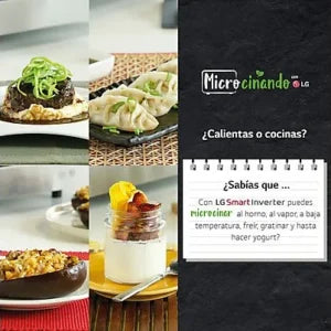 Microondas con grill – LG MH6535GIB, 1000W, 5 niveles, Display LED, 25 l, Negro