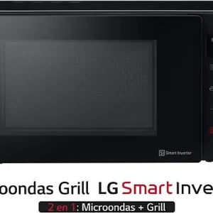 Microondas con grill – LG MH6535GIB, 1000W, 5 niveles, Display LED, 25 l, Negro