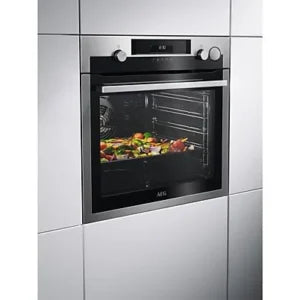 Horno a vapor – AEG BSE572360M, Multifunción, Pirolítico, 72 l, Sonda térmica, 60 cm, Inox