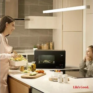 Microondas con grill integrable – LG MGBZ2593F, 900W, 8 niveles, 25 l, Cristal Negro