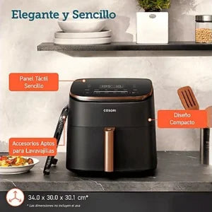 Freidora de aire – Cosori Turbo Blaze Chef Edition, 1725 W, 6 l, Hasta 230 °C