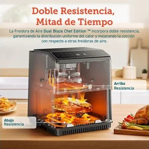 Freidora de aire – Cosori Dual Blaze Chef Edition, Doble resistencia, 1700 W, 6.4 L