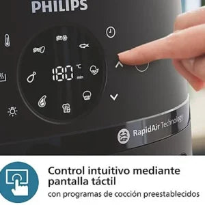 Freidora de aire – Philips Airfryer NA231/00, Con ventana, 6.2 L, 1700W