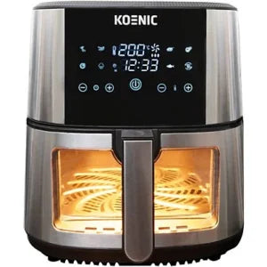 Freidora de aire – KOENIC KAF 71523 B, 1500 W, 7.2 l, 80-200°C, Panel táctil, Negro