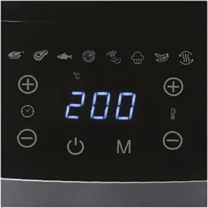 Freidora de aire – KOENIC KAF 41323 B, 1300 W, 3.7 l, Display táctil, Ventana transparente, Negro