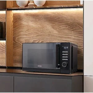 Microondas con grill – Koenic KMWG 2322 DB, 900 W, 5 potencias, 8 programas automáticos, 23 l, Negro