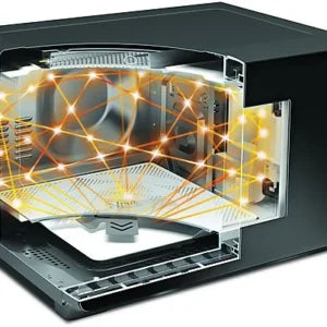 Microondas con grill – Whirlpool MWF421SL, 800W, 6 niveles, Función descongelación, 25 l, Negro