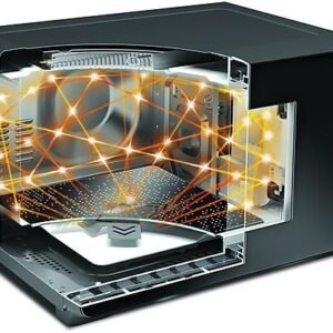 Microondas con grill – Whirlpool MWF421SL, 800W, 6 niveles, Función descongelación, 25 l, Negro