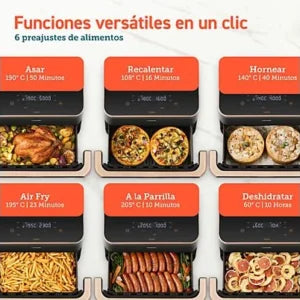 Freidora de aire – Cosori Dual Blaze Twinfry™ chef Edition, capacidad 10L, 2800W