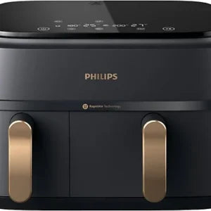 Freidora de aire – Philips Airfryer NA352/00, Doble cesta, 6 L y 3 L, 2.750 W