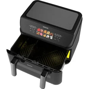 Freidora de aire – Cecotec Cecofry&Grill Duoheat 10000, Doble resistencia, 10 L, 2800 W