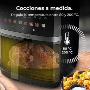 Freidora de aire – Cecotec Cecofry&Grill Duoheat 8000, Doble resistencia, 8 L