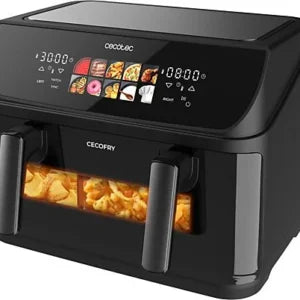 Freidora de aire – Cecotec Cecofry&Grill Duoheat 10000, Doble resistencia, 10 L, 2800 W