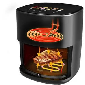 Freidora de aire – Cecotec Cecofry&Grill Duoheat 6500, 3 en 1, 6.5 l, Black