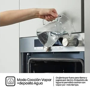 Horno integrable – Hisense BSA66334PX, 77 l, Pirolítico, 59.50 cm, Acero inoxidable antihuellas